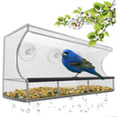 Comedero para pájaros de ventana: vista clara de aves silvestres