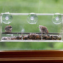 Comedero para pájaros de ventana: vista clara de aves silvestres