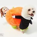 Disfraz de perro que lleva calabaza